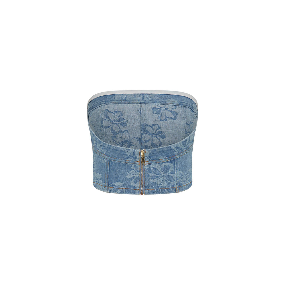 Strapless Bustier Top - Dixie Denim