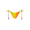 Colorful bikini bottom with straps on a white background