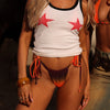 Tie Ruched Thong Bikini Bottom - Coyote Kisses