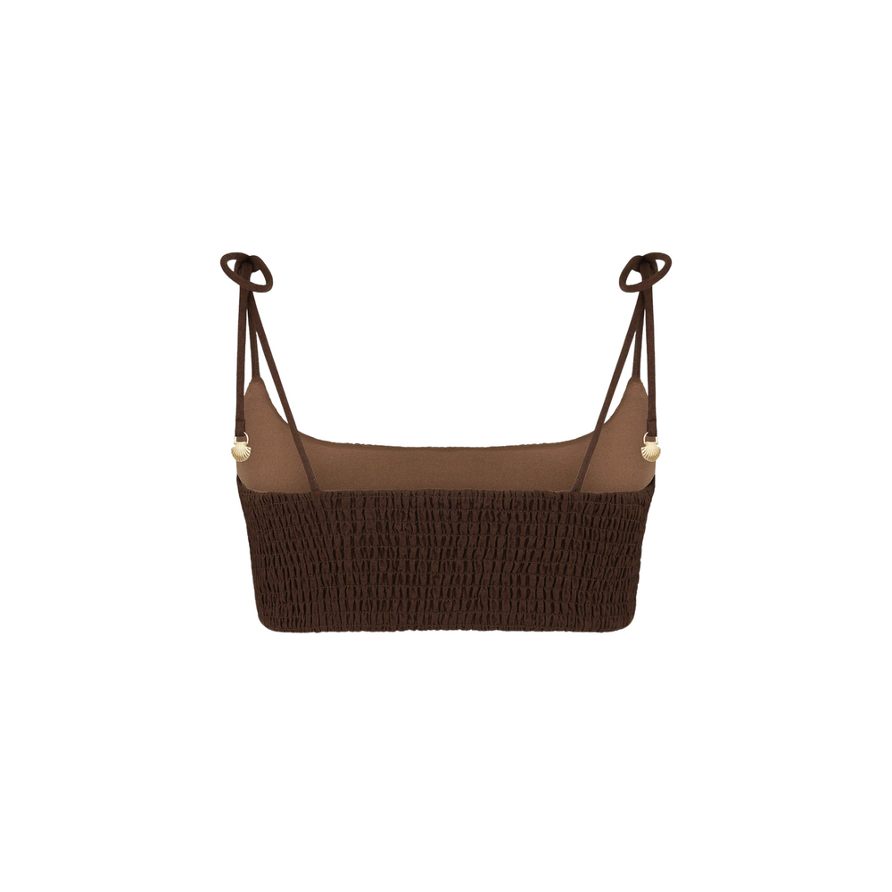 Simple Shirred Tie Crop - Coco