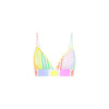 Bralette Crop Top - Hibiscus Rainbow