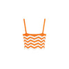 Chevron Knit Crop Tank - Dreamsicle