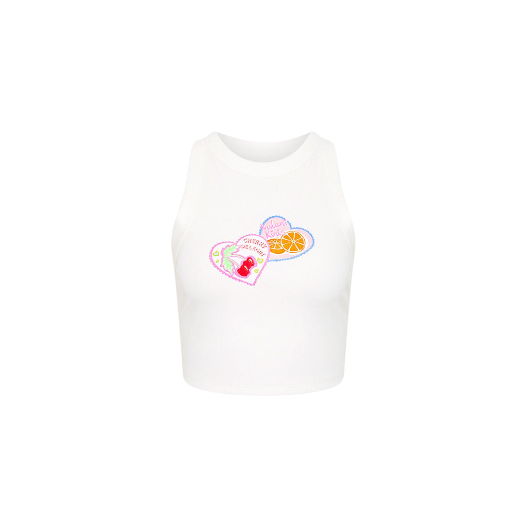 Bind Crop Tank Top - Cutie Frutti