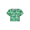 Lettuce Mesh Cropped Tee - Emerald Tides