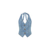 Halter Open Back Vest - Dixie Denim