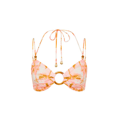 Ring Tie Crop Top - Wild Skies