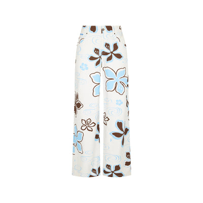 Straight Leg Printed Jean - Coco Lush