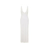 Crochet V Neck Maxi Dress - Ivory