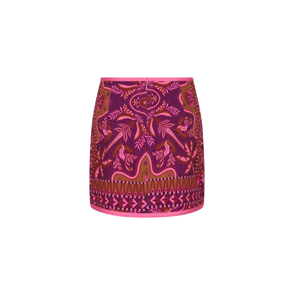 Tie Wrap Mini Skirt - Whiskey Waves