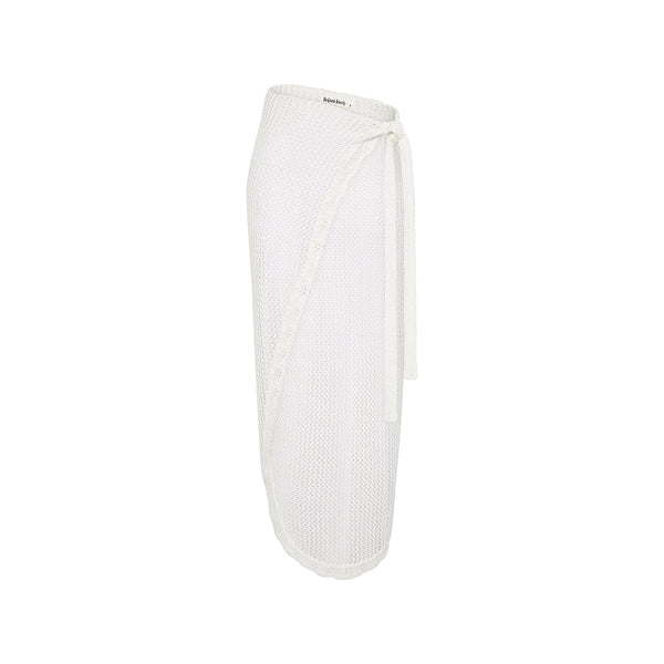 Crochet Knit Maxi Sarong - Ivory