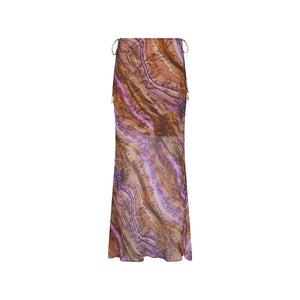 Chiffon-Maxirock mit seitlichem Bindeband – Tropical Viper
