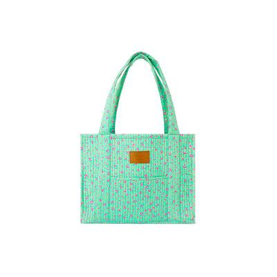 Quilted Tote Bag - Mint Macaron