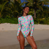 Long Sleeve Surf Suit - Coconut Dreams