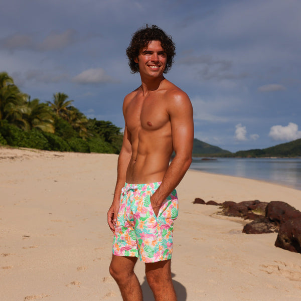 Men's Swim Trunks - Coconut Dreams