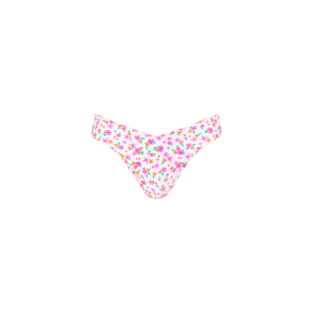 Cheeky V Bikini Bottom - Flamingo Flora