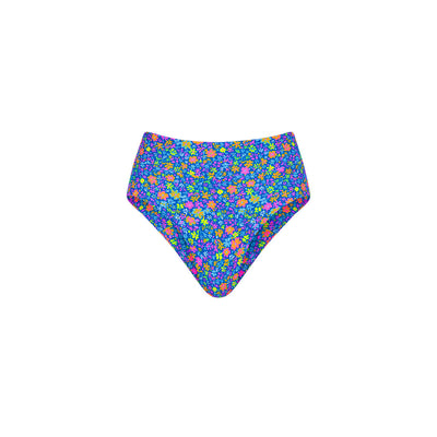 High Hip Cheeky Bikini Bottom - Electric Bloom