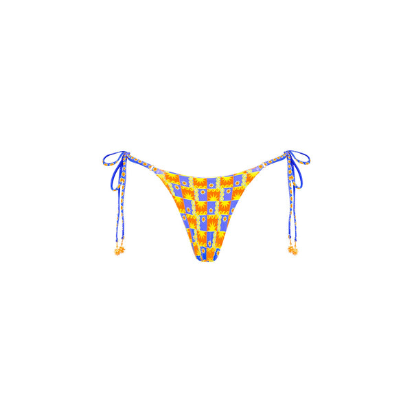 Thong Tie Side Bikini Bottom - Sunburst