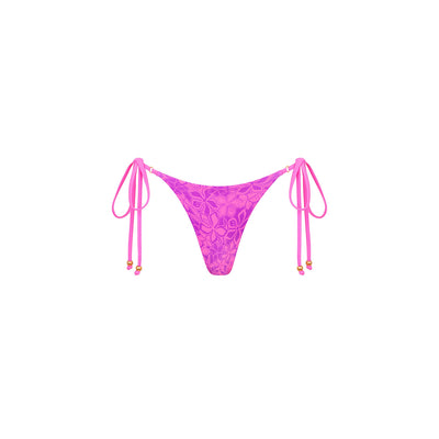 Thong Tie Side Bikini Bottom - Bubble Berry