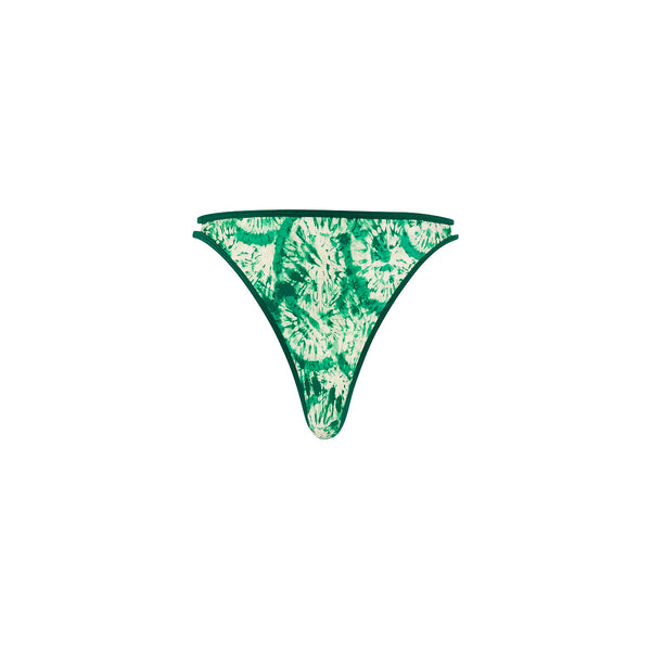 Twin Strap Cheeky Bikini Bottom - Emerald Tides