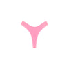 High Leg Thong Bikini Bottom - Taffy Pink Ribbed