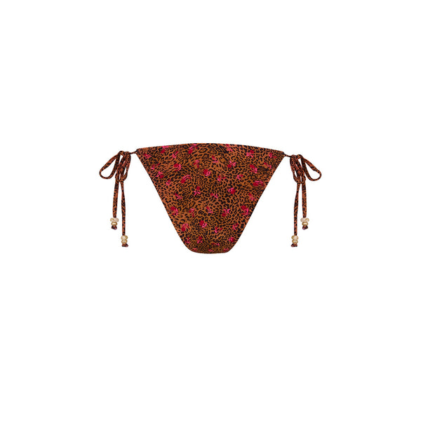Ring Cheeky Tie Bikini Bottom - Wild Rose
