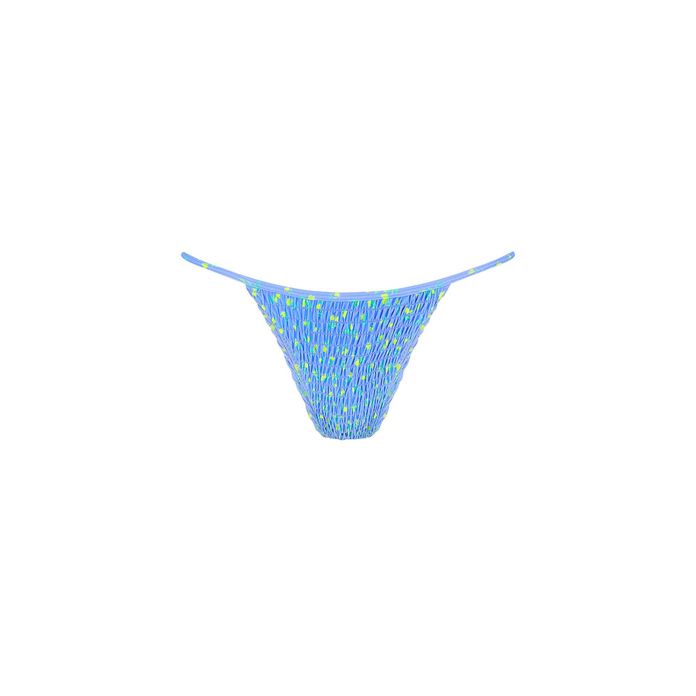 Shirred Slim Cheeky Bikini Bottom - Lemon Bloom