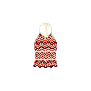 Chevron-Strick-Neckholder-Crop-Top – Toffee Twist