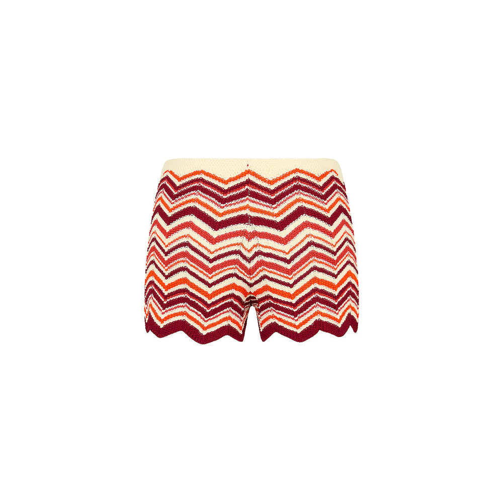 Chevron Knit Micro Short - Toffee Twist
