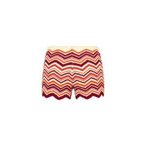 Chevron-Strick Micro-Short - Toffee Twist