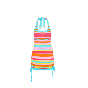 Strickkleid mit Neckholder und Tunnelzug – Sunset Strip
