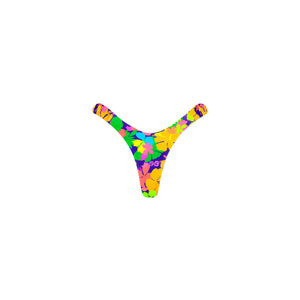 Retro Y String-Bikinihose – Neon Sunset