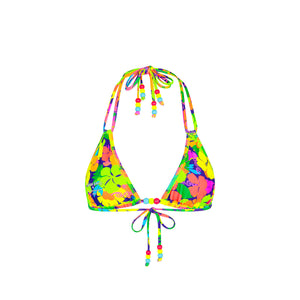Neckholder Bralette Bikini-Oberteil - Neon Sunset
