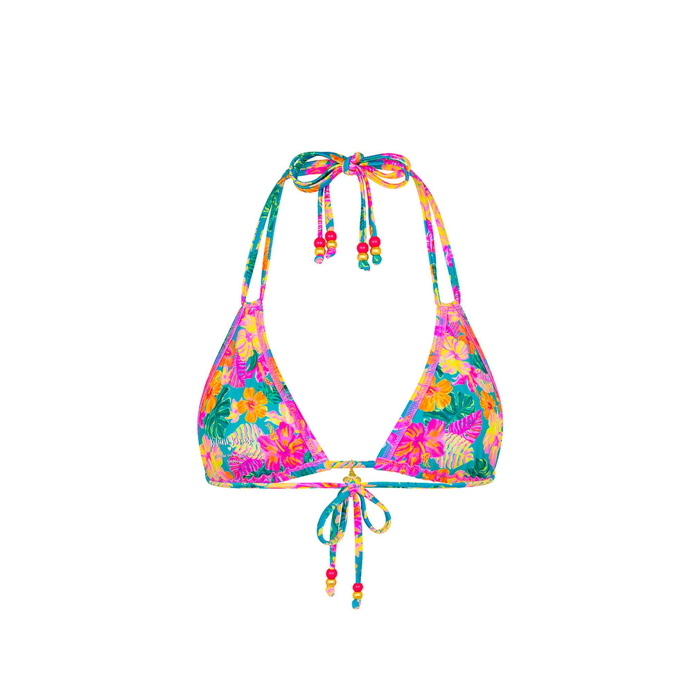 Halter Bralette Bikini Top - Paradise Pop