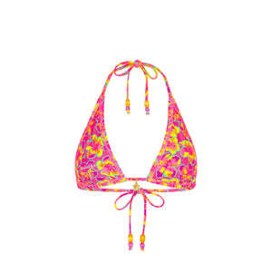 Classic Tie Halter Bikini Top - Sun Pop