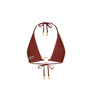 Haut de maillot de bain style bikini à anneaux - Cinnamon Sugar