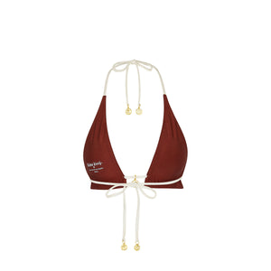 Haut de bikini bustier à volants – Cannelle sucrée