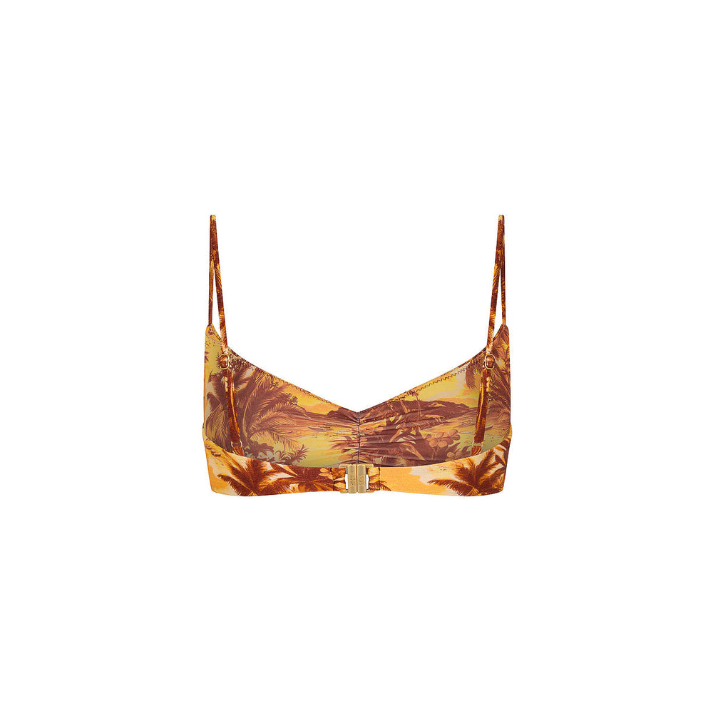 Gathered Mini Crop Bikini Top - Vintage Vacay