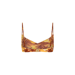 Gathered Mini Crop Bikinioberteil – Vintage Vacay