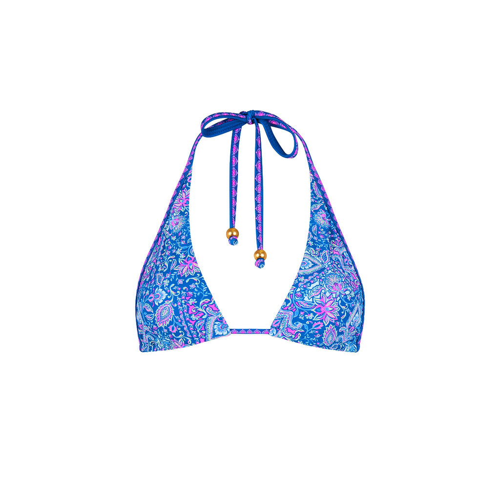 Bind Tie Halter Bikini Top - Lilac Moon