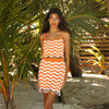 Chevron Knit Mini Skirt - Dreamsicle