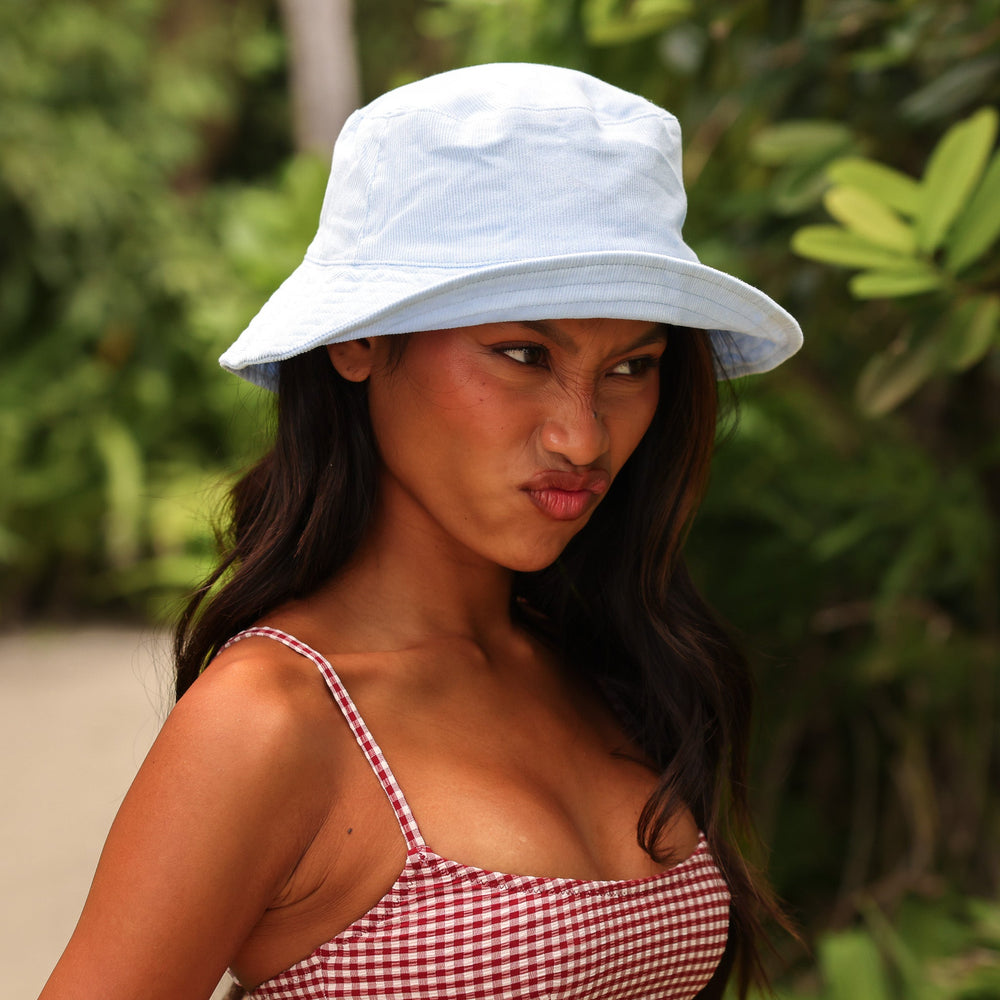 Corduroy Bucket Hat - Blue Oasis