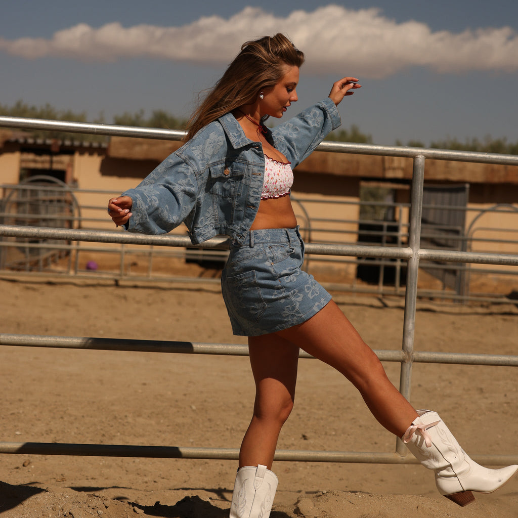 Cropped Denim Jacket - Dixie Denim