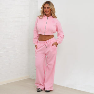Cropped Zip Through Hoodie - Sugar Rush