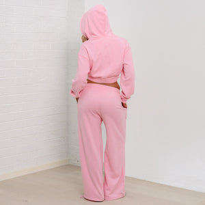 Cropped Zip Through Hoodie - Sugar Rush