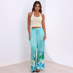 Drawstring Resort Pants - Neon Splice
