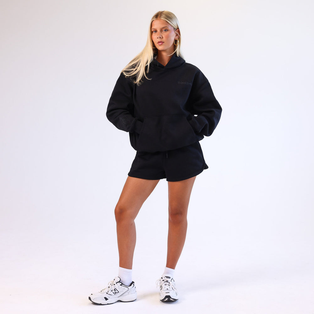 Embroidered Hoodie - Twilight Black