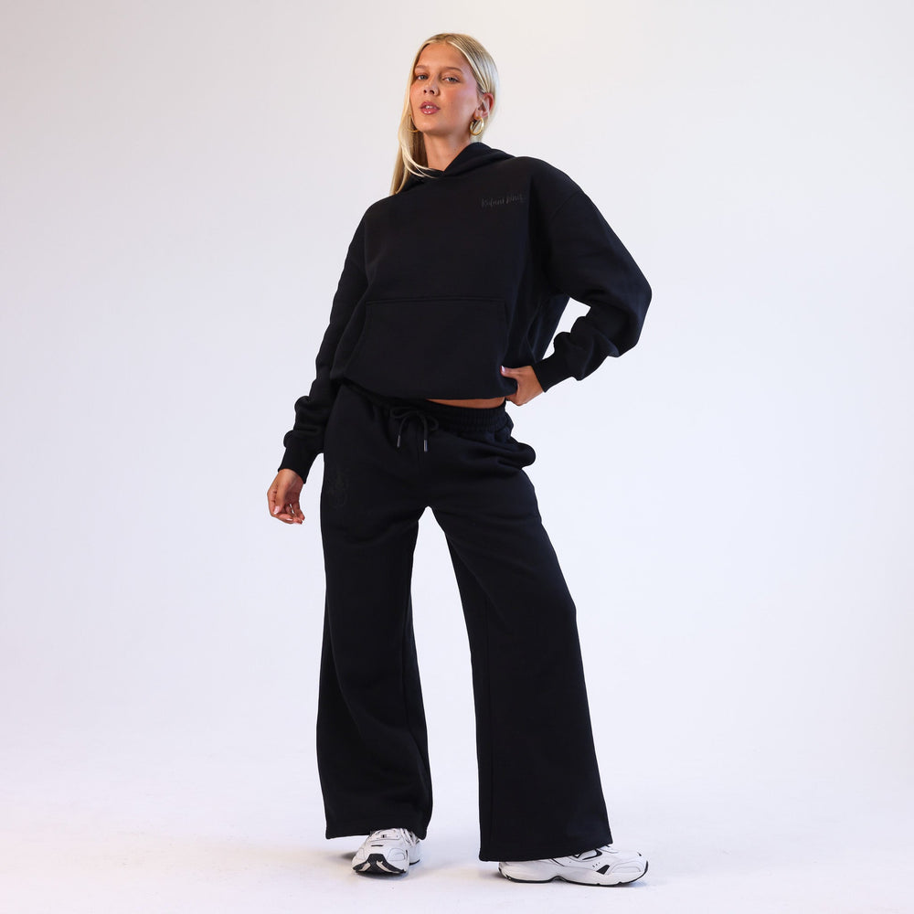 Embroidered Hoodie - Twilight Black