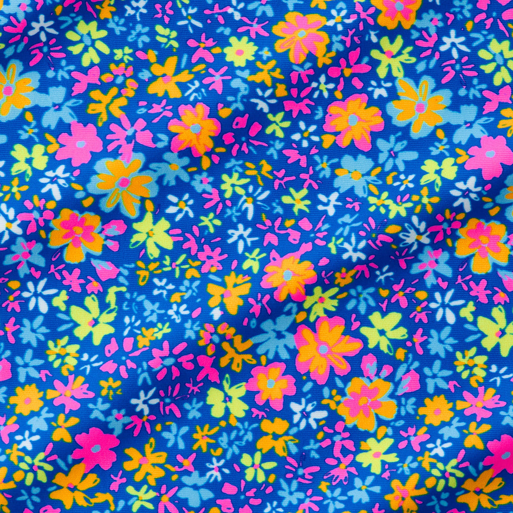 Gepolstertes Binde-Triangel-Bikini-Oberteil – Electric Bloom