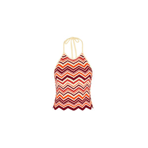Chevron-Strick-Neckholder-Crop-Top – Toffee Twist