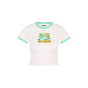 Bedrucktes Crop-Baby-Tee - Ocean Honey